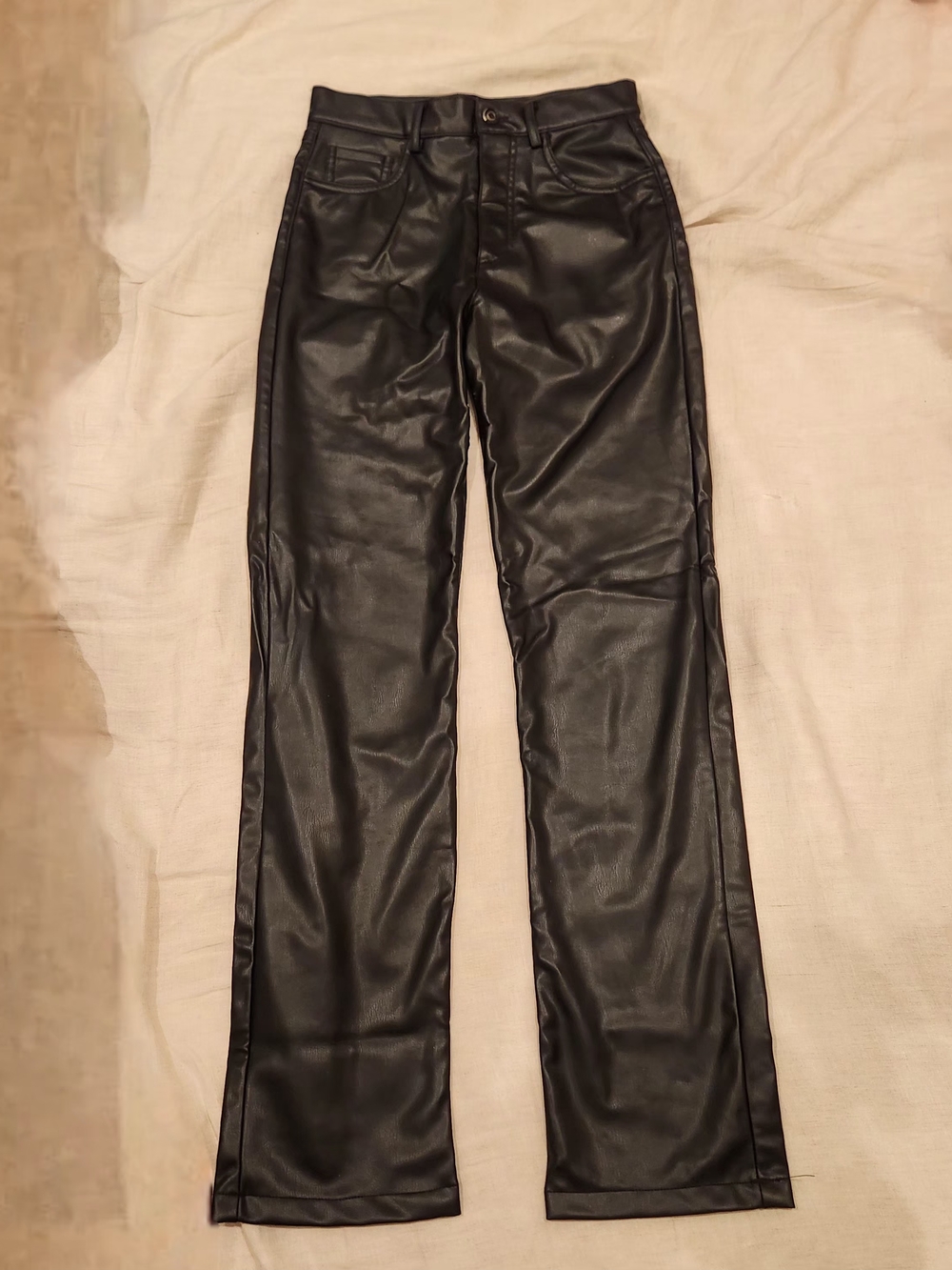 Zara Black Faux Leather Women’s Jeans